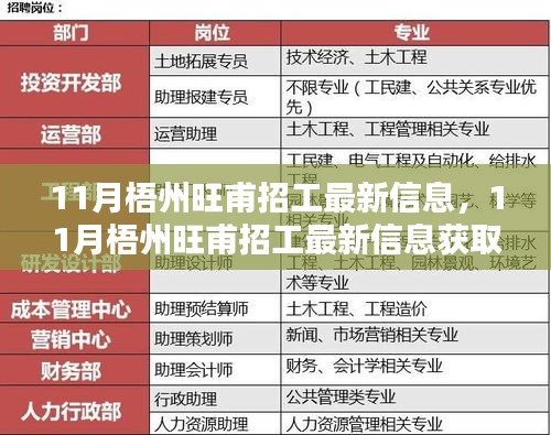 11月梧州旺甫招工最新信息及應(yīng)聘全攻略，初學(xué)者與進階用戶必看