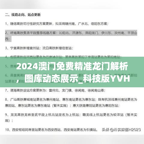 2024澳門免費精準龍門解析，圖庫動態(tài)展示_科技版YVH464.54