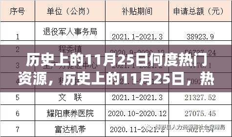 歷史上的11月25日，熱門資源的演變與影響
