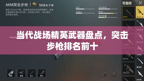 當(dāng)代戰(zhàn)場精英武器盤點(diǎn)，突擊步槍排名前十