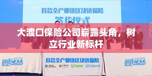 大渡口保險公司嶄露頭角，樹立行業(yè)新標(biāo)桿