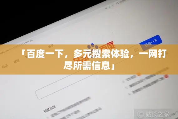 「百度一下，多元搜索體驗，一網(wǎng)打盡所需信息」