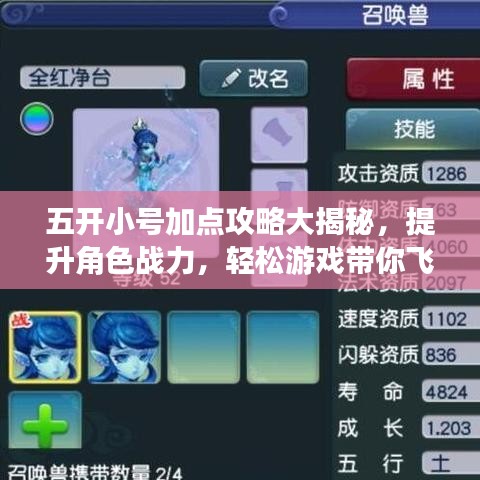 五開小號加點攻略大揭秘，提升角色戰(zhàn)力，輕松游戲帶你飛！