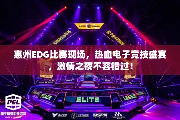 惠州EDG比賽現(xiàn)場，熱血電子競技盛宴，激情之夜不容錯過！