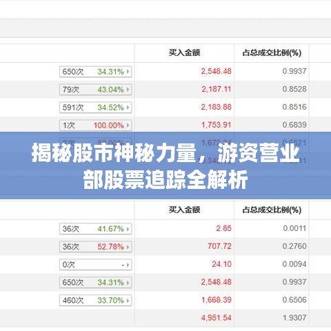 揭秘股市神秘力量，游資營(yíng)業(yè)部股票追蹤全解析